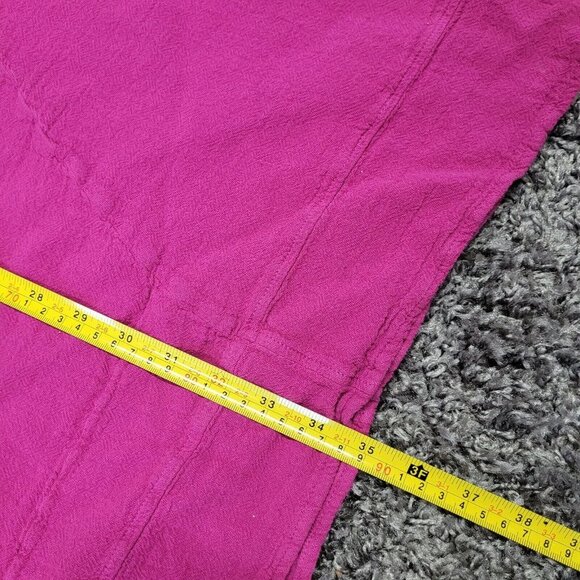 Manta Del Lago Pink 100% Cotton V-neck Poncho Style Top  Crochet One Size. - Picture 7 of 8